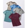 image5 Pack Boys Athletic Shirts Youth Activewear Dry Fit Tshirts for Kids Short Sleeve Tees Bulk Athletic Performance ClothingEarth Tones