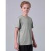 image5 Pack Boys Athletic Shirts Youth Activewear Dry Fit Tshirts for Kids Short Sleeve Tees Bulk Athletic Performance ClothingEarth Tones