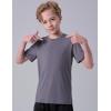 image5 Pack Boys Athletic Shirts Youth Activewear Dry Fit Tshirts for Kids Short Sleeve Tees Bulk Athletic Performance ClothingNavyBlackCharcoalMaroonDark Teal
