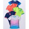 image5 Pack Boys Athletic Shirts Youth Activewear Dry Fit Tshirts for Kids Short Sleeve Tees Bulk Athletic Performance ClothingNavyOrangeWhiteNeon YellowMidnight Navy