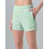 image5Pack Womens Athletic Shorts Mesh Basketball Ladies Active Loose PullOn Shorts with Zipper Pockets 5quot InseamBlackPinkGrayGreenLilac
