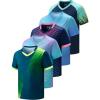 image5 Pack Boys Athletic Shirts Youth Activewear Dry Fit Tshirts for Kids Short Sleeve Tees Bulk Athletic Performance ClothingBlues