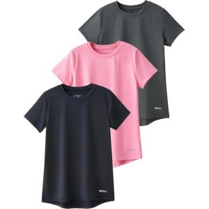 image4 Pack Youth Girls Athletic Shirts Short Sleeve Dry Fit Apparel Tech Tshirts Sports Activewear for Kids Teens3pack BlackPinkCharcoal