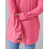 image2Pack Girls Loose Fit Long Sleeve Tunic Tops with Pockets and Thumb Holes Casual T Shirts for Tween KidsBlackHot Pink