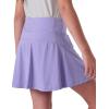 image3 Pack Girls Athletic Skirts with Builtin Shorts and Pockets Youth Kids Uniform Skorts Tennis Golf RunningAquaLilacHot Pink