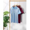image3 Pack Youth Girls Performance Polo Shirts Short Sleeve Pique Collared Kids School Uniform TopsGrayLight BlueBurgundy
