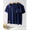 image3 Pack Youth Girls Performance Polo Shirts Short Sleeve Pique Collared Kids School Uniform TopsNavy