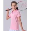 image3 Pack Youth Girls Performance Polo Shirts Short Sleeve Pique Collared Kids School Uniform TopsPinkLilacBlack