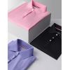 image3 Pack Youth Girls Performance Polo Shirts Short Sleeve Pique Collared Kids School Uniform TopsPinkLilacBlack