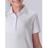 image3 Pack Youth Girls Performance Polo Shirts Short Sleeve Pique Collared Kids School Uniform TopsRedNavyWhite