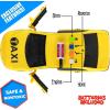 imageLiberty Imports Friction Powered Yellow Taxi Toy Car with Lights and Sounds  Push Car for Toddler and Children 95Inch