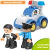 imageLiberty Imports Police Station Big Building Blocks 137 Pieces with Storage Box  Large Bricks Set Educational DIY Classic Construction Toy for Kids Compatible with Major Brands