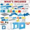 imageLiberty Imports Police Station Big Building Blocks 137 Pieces with Storage Box  Large Bricks Set Educational DIY Classic Construction Toy for Kids Compatible with Major Brands