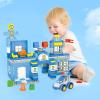 imageLiberty Imports Police Station Big Building Blocks 137 Pieces with Storage Box  Large Bricks Set Educational DIY Classic Construction Toy for Kids Compatible with Major Brands