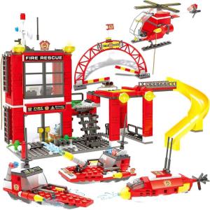 image570 PCS Robots Building for Kids  Build a Robot Construction Bricks Mecha Assembly Toys Vehicle Sets Compatible with Lego Gift for Boys Girls 612Fire Rescue