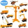imageLiberty Imports Engineering Construction Toys Site Pretend Play Bucket Set  Variety Pack with Diecast Cars Trucks Tractor Equipment Vehicles Figures Signs Cones and Accessories