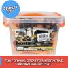imageLiberty Imports Engineering Construction Toys Site Pretend Play Bucket Set  Variety Pack with Diecast Cars Trucks Tractor Equipment Vehicles Figures Signs Cones and Accessories