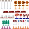 imageLiberty Imports Engineering Construction Toys Site Pretend Play Bucket Set  Variety Pack with Diecast Cars Trucks Tractor Equipment Vehicles Figures Signs Cones and Accessories