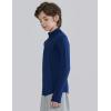 image3 Pack Boys Athletic Quarter Zip Pullover Shirts Lightweight Active Long Sleeve Jacket Tops with Thumb Holes for Youth KidsBlackWhiteNavy