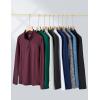 image3 Pack Boys Athletic Quarter Zip Pullover Shirts Lightweight Active Long Sleeve Jacket Tops with Thumb Holes for Youth KidsBlackWhiteNavy