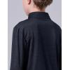 image3 Pack Boys Athletic Quarter Zip Pullover Shirts Lightweight Active Long Sleeve Jacket Tops with Thumb Holes for Youth KidsNavyBlackMaroon