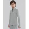 image3 Pack Boys Athletic Quarter Zip Pullover Shirts Lightweight Active Long Sleeve Jacket Tops with Thumb Holes for Youth KidsTealMaroonLight Gray