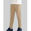 image3 Pack Boys Lightweight Jogger Pants Youth Athletic Sweatpants Kids Toddlers Clothes ApparelKhakiOliveDusty Blue