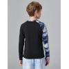 image3 Pack Boys UPF 50 Rash Guard Long Sleeve Swim Shirts Quick Dry UV Protection Swimwear for KidsBlackWhiteGradient Aqua