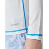 image3 Pack Boys UPF 50 Rash Guard Long Sleeve Swim Shirts Quick Dry UV Protection Swimwear for KidsBlackWhiteGradient Aqua