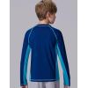 image3 Pack Boys UPF 50 Rash Guard Long Sleeve Swim Shirts Quick Dry UV Protection Swimwear for KidsBlueGradient AquaSteel Blue