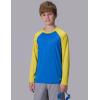 image3 Pack Boys UPF 50 Rash Guard Long Sleeve Swim Shirts Quick Dry UV Protection Swimwear for KidsBlueGradient AquaSteel Blue