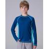 image3 Pack Boys UPF 50 Rash Guard Long Sleeve Swim Shirts Quick Dry UV Protection Swimwear for KidsBlueGradient AquaSteel Blue