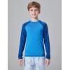 image3 Pack Boys UPF 50 Rash Guard Long Sleeve Swim Shirts Quick Dry UV Protection Swimwear for KidsBlueNavyBlack