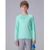 image3 Pack Boys UPF 50 Rash Guard Long Sleeve Swim Shirts Quick Dry UV Protection Swimwear for KidsLight GreenTangerineBright Blue