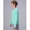 image3 Pack Boys UPF 50 Rash Guard Long Sleeve Swim Shirts Quick Dry UV Protection Swimwear for KidsLight GreenTangerineBright Blue