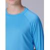image3 Pack Boys UPF 50 Rash Guard Long Sleeve Swim Shirts Quick Dry UV Protection Swimwear for KidsLight GreenTangerineBright Blue