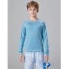 image3 Pack Boys UPF 50 Rash Guard Long Sleeve Swim Shirts Quick Dry UV Protection Swimwear for KidsOrangeLight BlueMidnight Navy