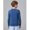 image3 Pack Boys UPF 50 Rash Guard Long Sleeve Swim Shirts Quick Dry UV Protection Swimwear for KidsOrangeLight BlueMidnight Navy