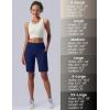 image3 Pack Womens 10 Bermuda Long Shorts Athletic KneeLength Shorts with Pockets Tummy Control Quick Dry CasualLilacPeach PinkNavy