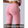 image3 Pack Womens 10 Bermuda Long Shorts Athletic KneeLength Shorts with Pockets Tummy Control Quick Dry CasualLilacPeach PinkNavy
