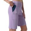 image3 Pack Womens 10 Bermuda Long Shorts Athletic KneeLength Shorts with Pockets Tummy Control Quick Dry CasualOrchidMaroonDusty Blue