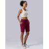 image3 Pack Womens 10 Bermuda Long Shorts Athletic KneeLength Shorts with Pockets Tummy Control Quick Dry CasualOrchidMaroonDusty Blue