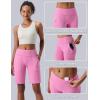 image3 Pack Womens 10 Bermuda Long Shorts Athletic KneeLength Shorts with Pockets Tummy Control Quick Dry CasualPinkWhiteBlack