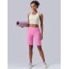 image3 Pack Womens 10 Bermuda Long Shorts Athletic KneeLength Shorts with Pockets Tummy Control Quick Dry CasualPinkWhiteBlack