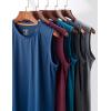 imageLiberty Imports Pack of 5 Mens Stretch Cool Dry Muscle Tank Tops Athletic Crewneck Sleeveless Workout ShirtsNavyGrayBlackMaroonGreen