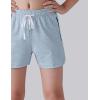 image4 Pack Youth Girls Athletic Shorts 3quot Girls Soccer Shorts Kids Workout Gym Clothes Activewear Apparel with Zipper PocketsPinkMintBaby BlueLight Lavender