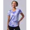 image5 Pack Womens Dry Fit Short Sleeve T Shirts Athletic Workout Tee Tops for Gym Yoga RunningNavyBlackDark GrayPrintedWhite Gradient
