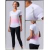 image5 Pack Womens Dry Fit Short Sleeve T Shirts Athletic Workout Tee Tops for Gym Yoga RunningNavyBlackDark GrayPrintedWhite Gradient