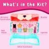 image8 Pack Kids Makeup Party Favors for Little Girls  Real Washable Play Cosmetic Kits in Princess Purse Bulk Pretend Play Make Up Toy Sets