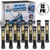 imageLiberty Imports 12 Pack LED Light Up Sabers Set  Fully Retractable Motion Sensitive Swords with FX Sound Effects for Kids and Adults Role Play